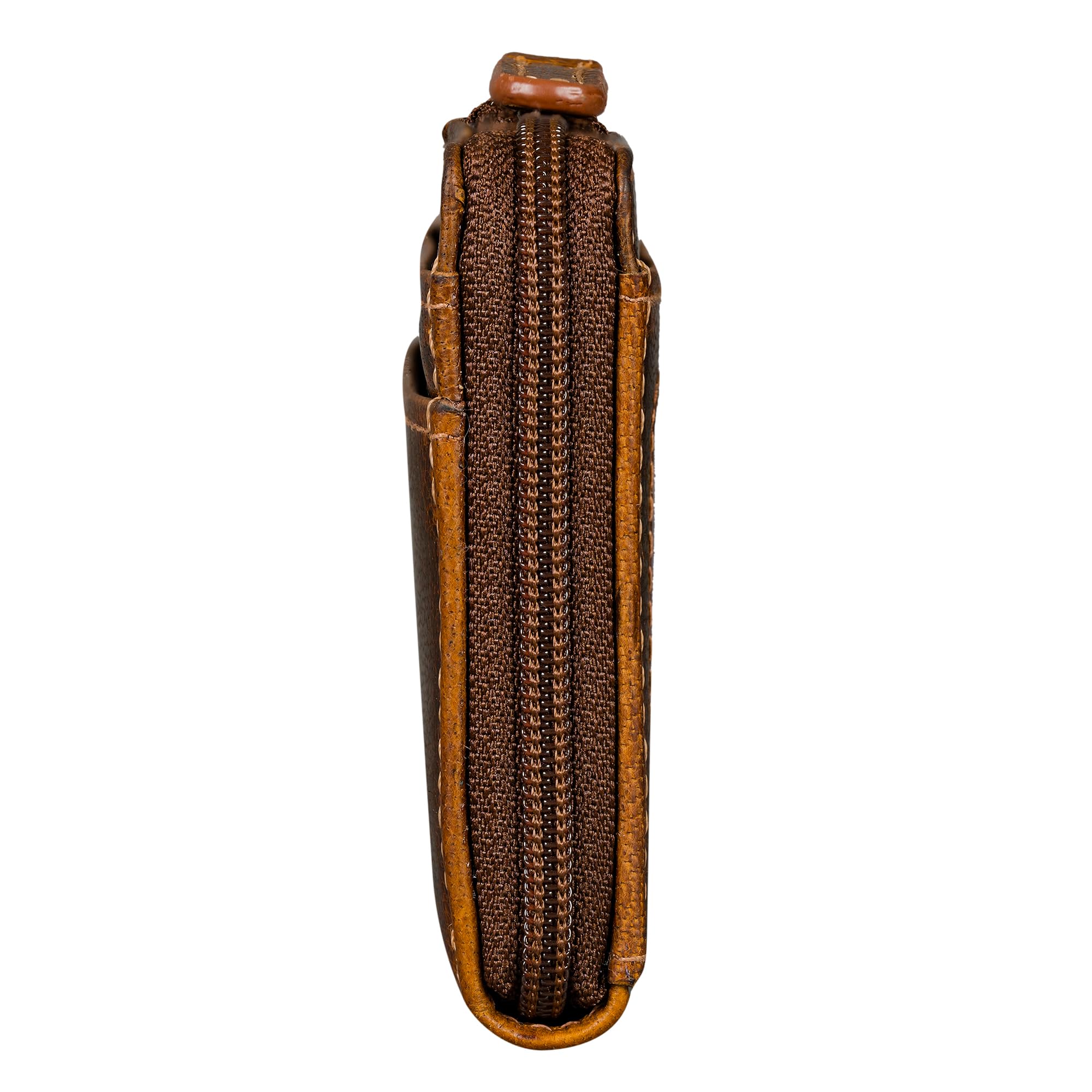 STILORD "Cardino Tarjetero Hombre Piel Auténtica Tamaño Compacto - Monedero Mujer Billetera Pequeña Card Holder Wallet - Cartera Cuero Delgada Cartera con Monedero RFID Color:luino - marrón