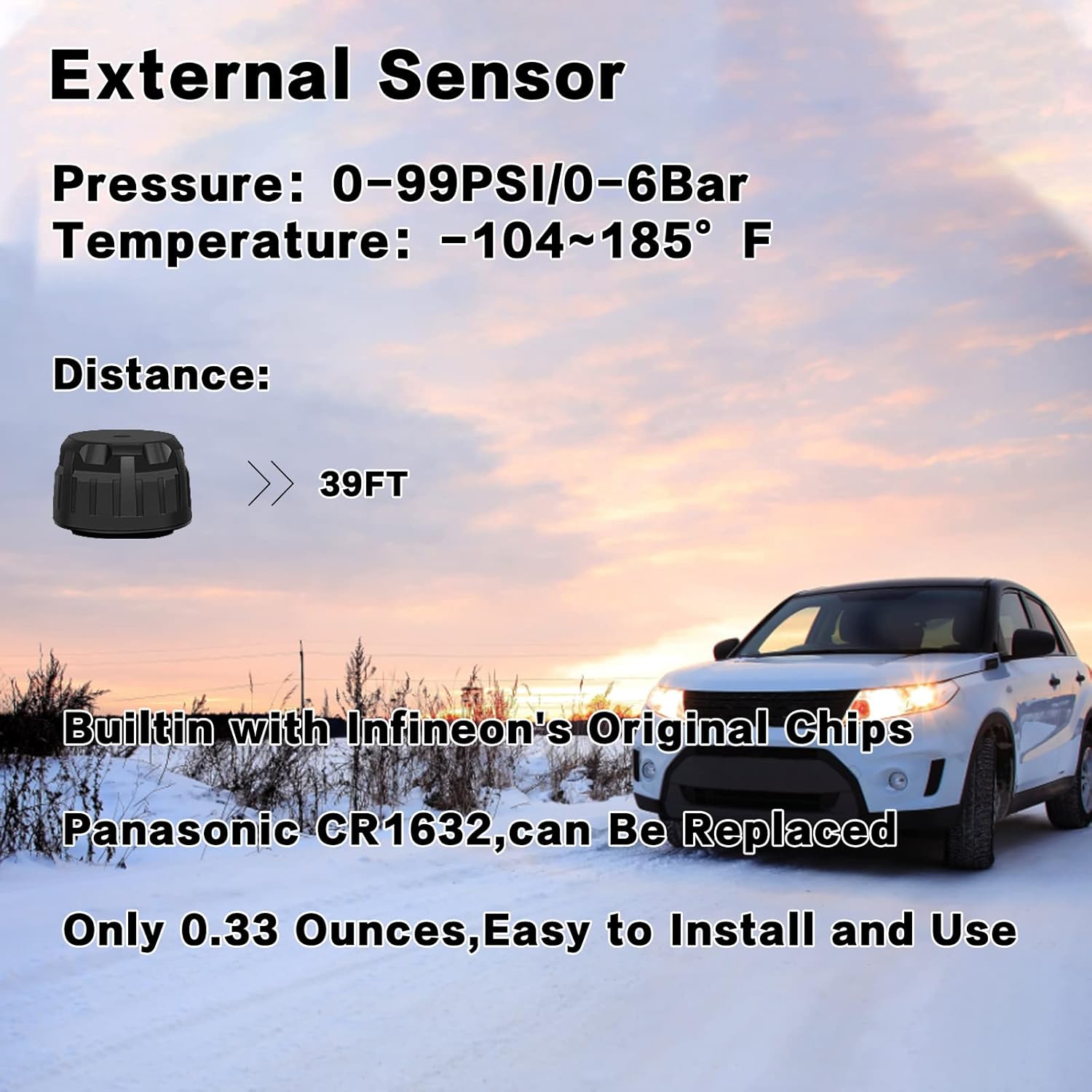 Flаѕh Dеаlѕ - 60% оƒƒ Easesuper Solar Tire Pressure Monitoring System,7 Alarm Modes & Real-time Monitoring,Automatic Brightness LCD Display,4 External Waterproof Sensors for Car (0-99psi/0-6.8bar)