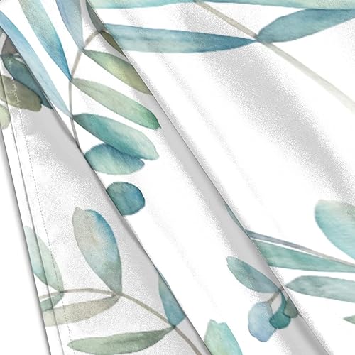 Miniatura 3 de Funda de almohada de satén con cierre de sobre para cabello y piel, funda de almohada de seda tamaño Queen con patrón de hojas tropicales en