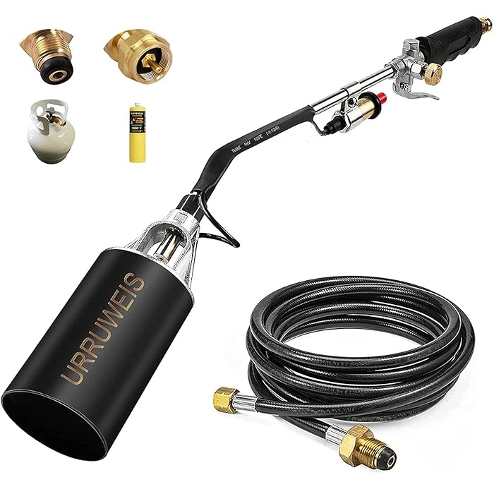 Buy Propane Torch Weed Burner, High Output 600,000 BTU Blow Torch, With MAPP Gas Tank Converter