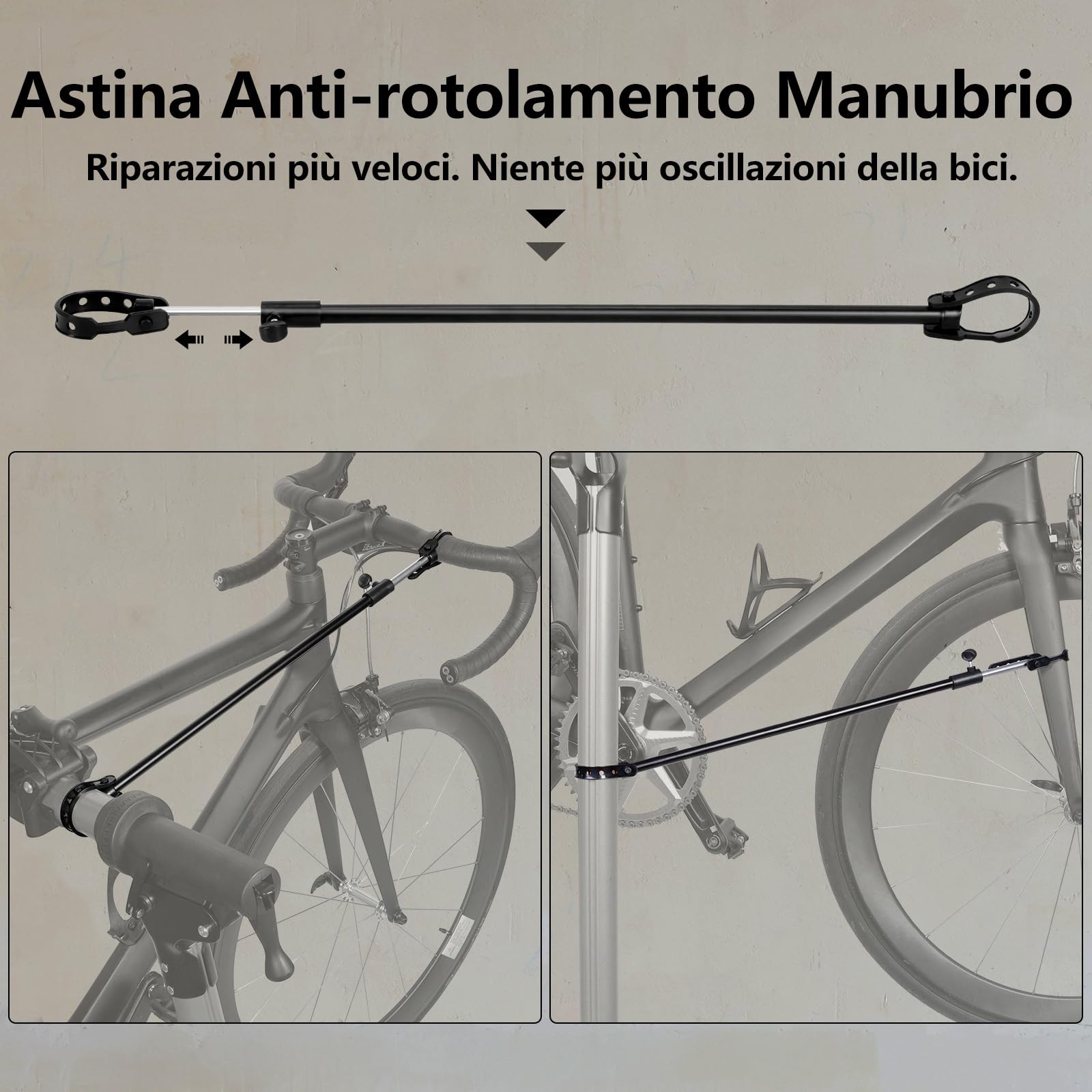 Urban Deco Supporto per riparazione bici, supporto per bici in alluminio per manutenzione, capacità 30,8 kg, regolabile in altezza, morsetto girevole a 360°, vassoio per attrezzi incluso, argento