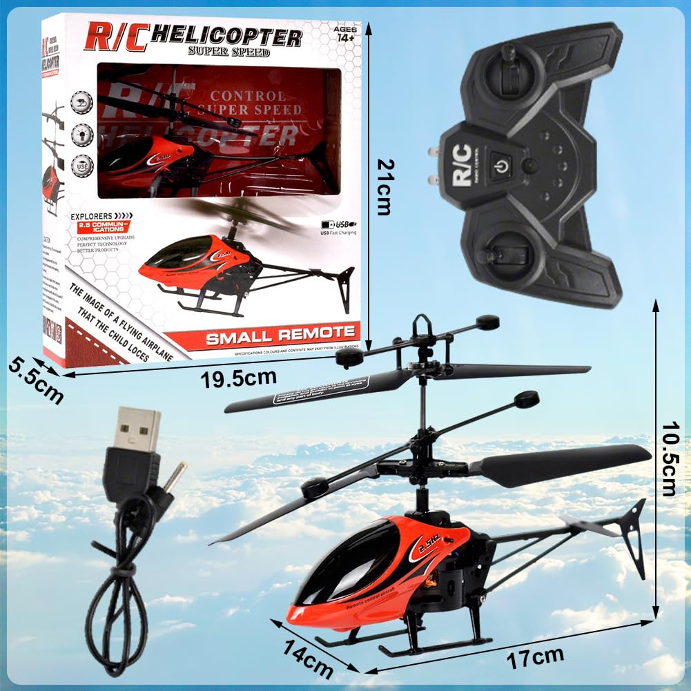 Remote Control Helicopter, RC Helicopter with LED, Toy Helicopters, Helicopters for Boys One Key Take Off Landing - Image 2