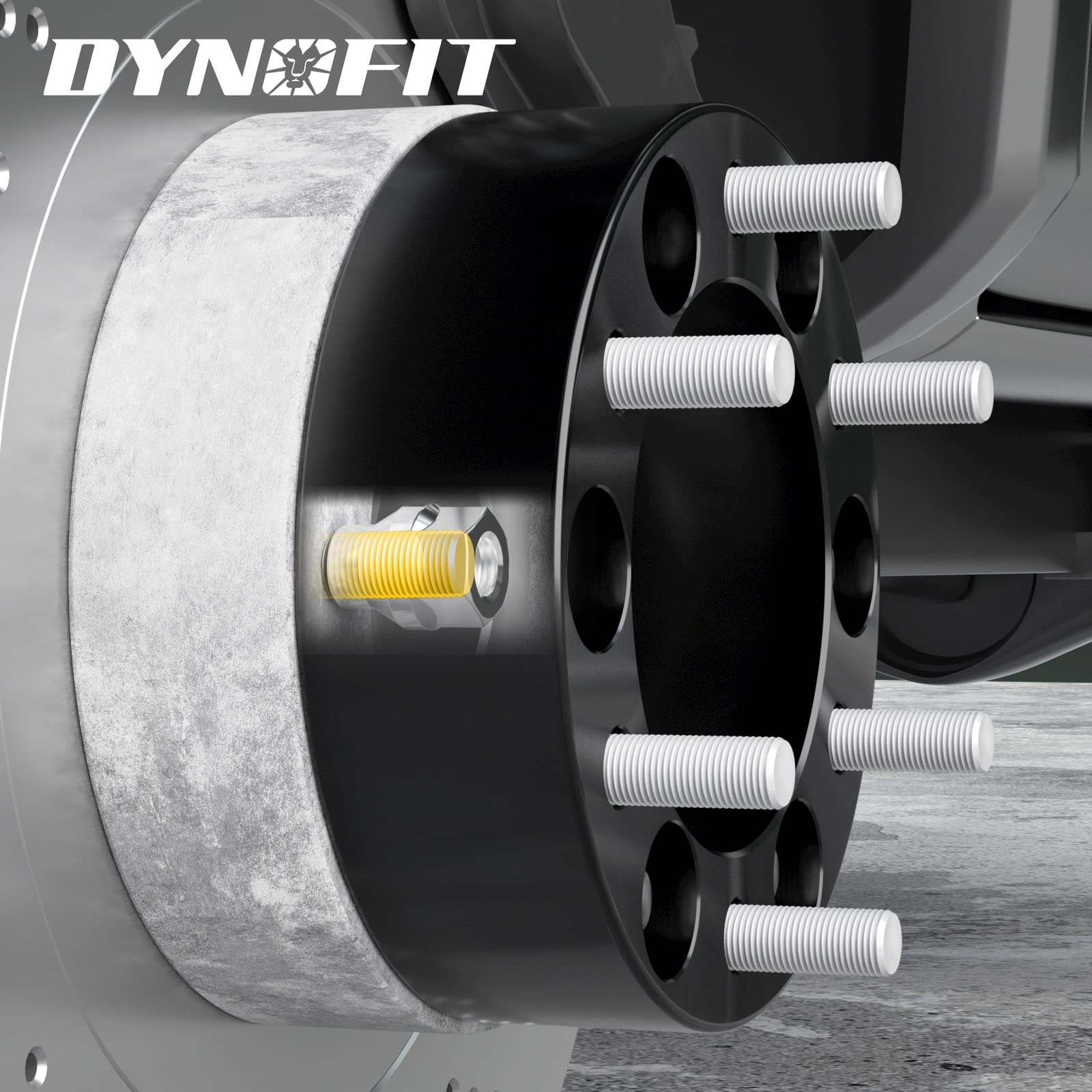 dynofit 4PCS 2 inch Wheel Spacer 6x5.5 Spacer - Compatible with 4Runner Tacoma FJ Cruiser Sequoia Fortuner GX460 GX470-6x139.7mm,50mm Thick,108mm Bore, M12x1.5 ET Lug Nuts