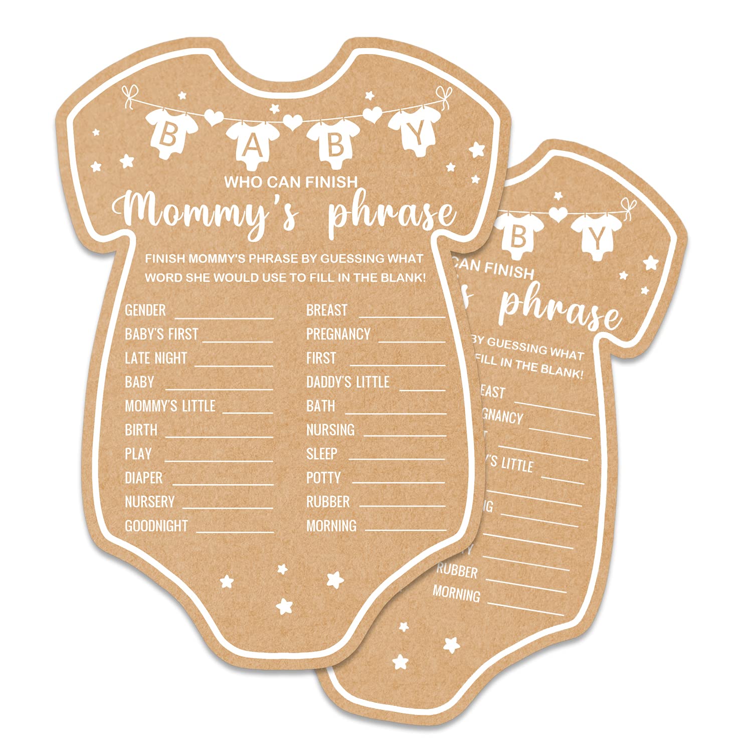Buy Baby Shower Games, Who Can Finish Mommy's Phrase Baby Shower Game