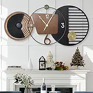 41x20 Inch Modern Wall Clocks, Large Round Decorative Clock, Silent Non-Ticking Battery Operated Timepiece for Living Room, Bedroom, Office, Entryway