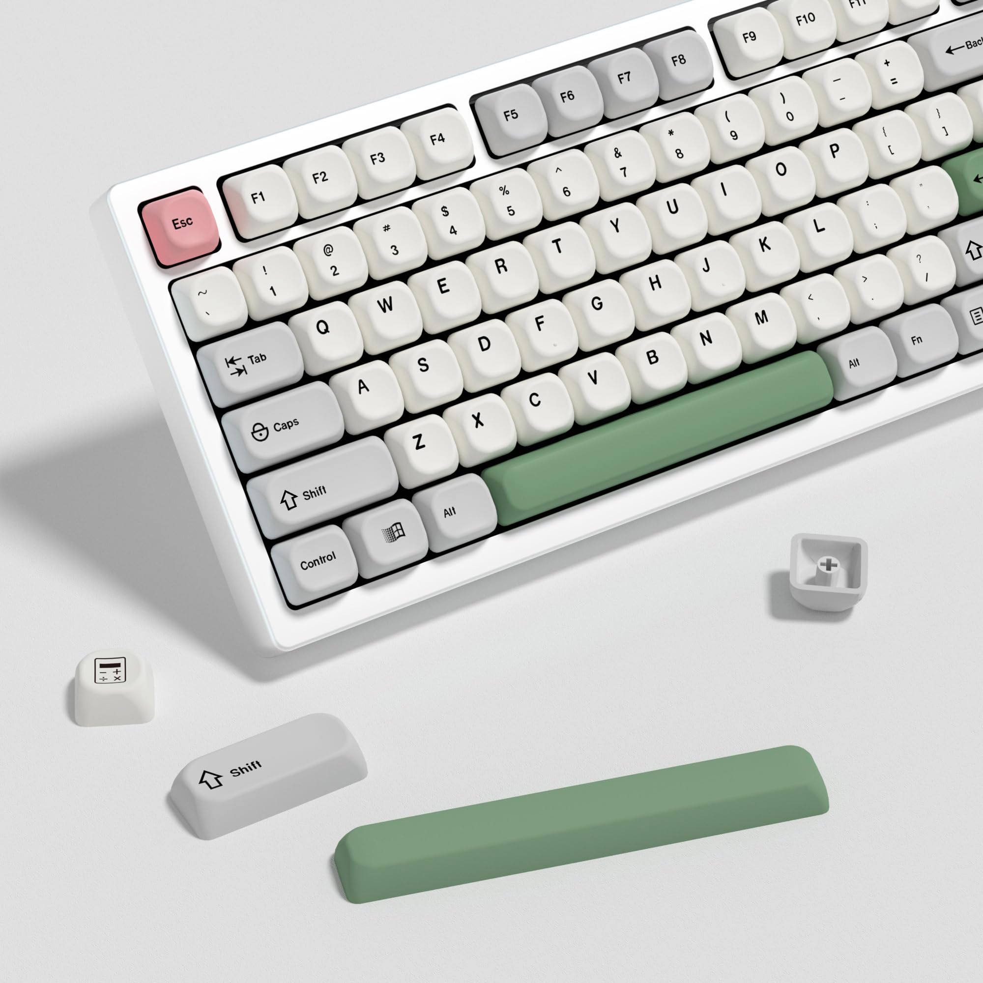 KBDiy 9009 Retro Keycaps 60 Percent,KOA Profile Dye-Sublimation PBT Custom Gaming Keyboard Keycap,139 Keys Cap Set for Cherry Gateron MX Switches Mechanical