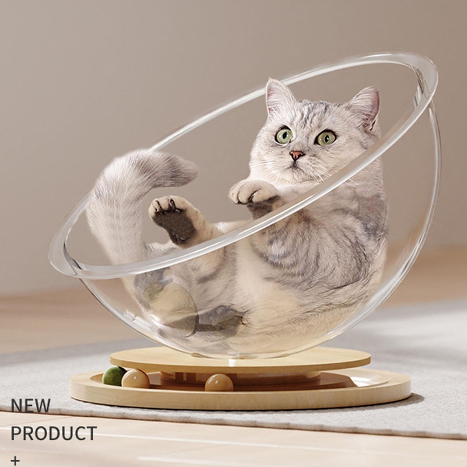 Space Capsule Katzenbett mit Praktischer Tragefunktion Innovative Schlafhöhle Herausnehmbarem Polster für Katzen Und Kleintiere Geschenk Schlafzimmer, l