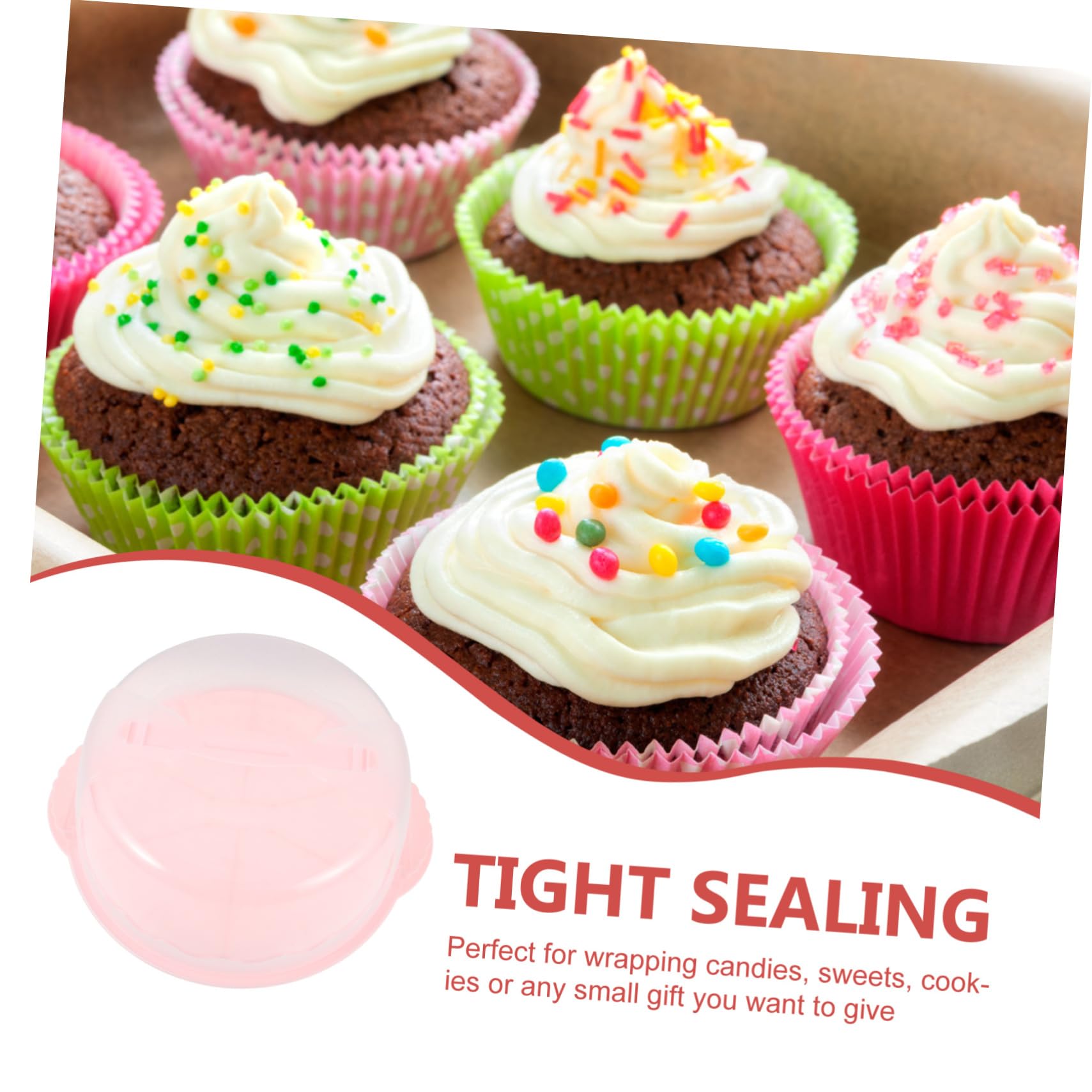 Alipis 2pcs Transparent Cake Carrier with Dome Reusable Handheld Dessert Container for Parties -resistant Base for Cakes Pies and More