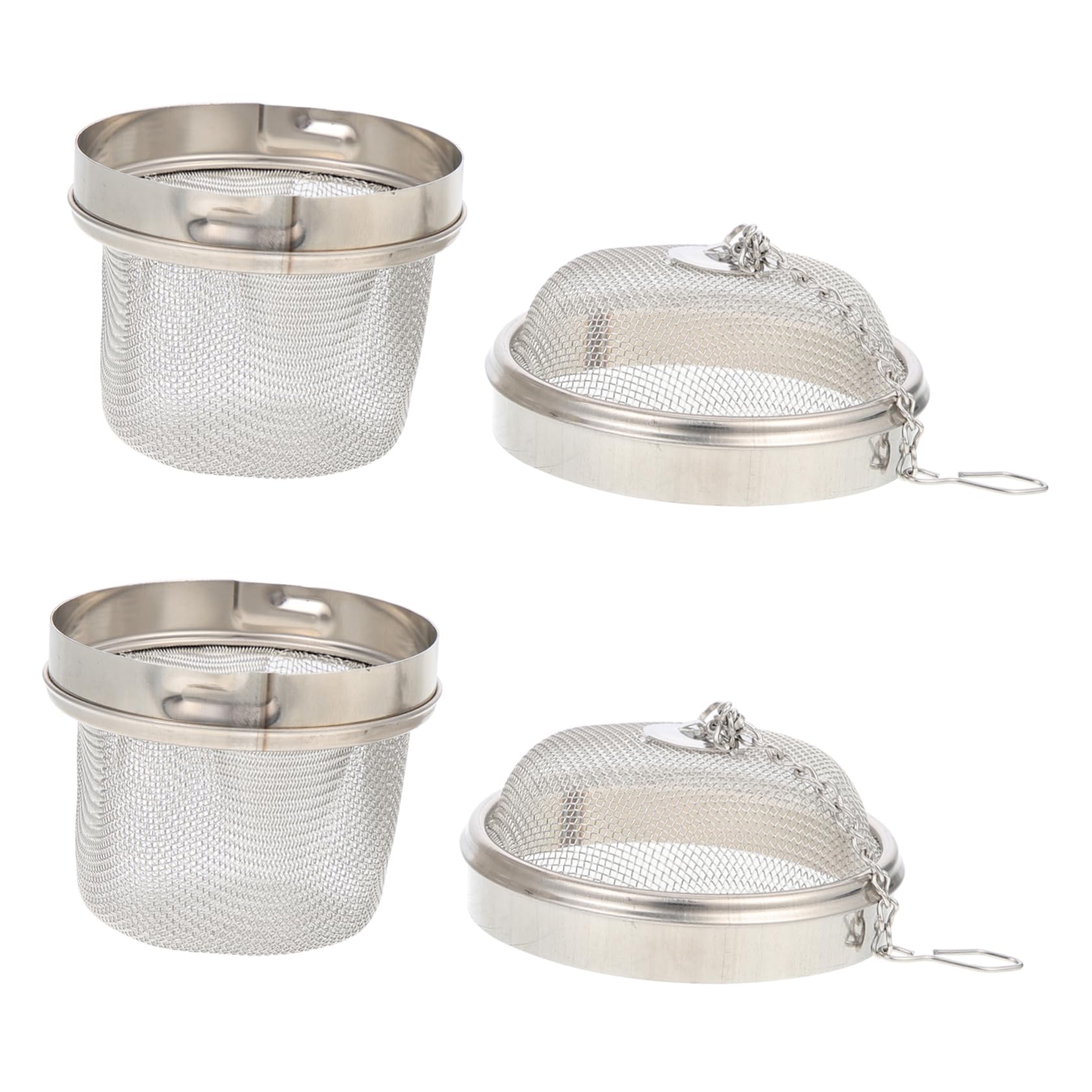 FELTECHELECTR 2pcs Stainless Steel Tea Infuser Strainer for Jewelry Cleaning Watch Cleaning Basket