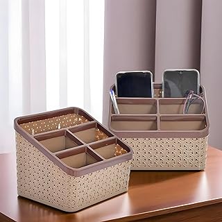 Kuber Industries Plastic Multi-Purpose Compact Desk Storage Organizer| Stationary Box |Plastic Cosmetics|Make Up Organizer... Price In India