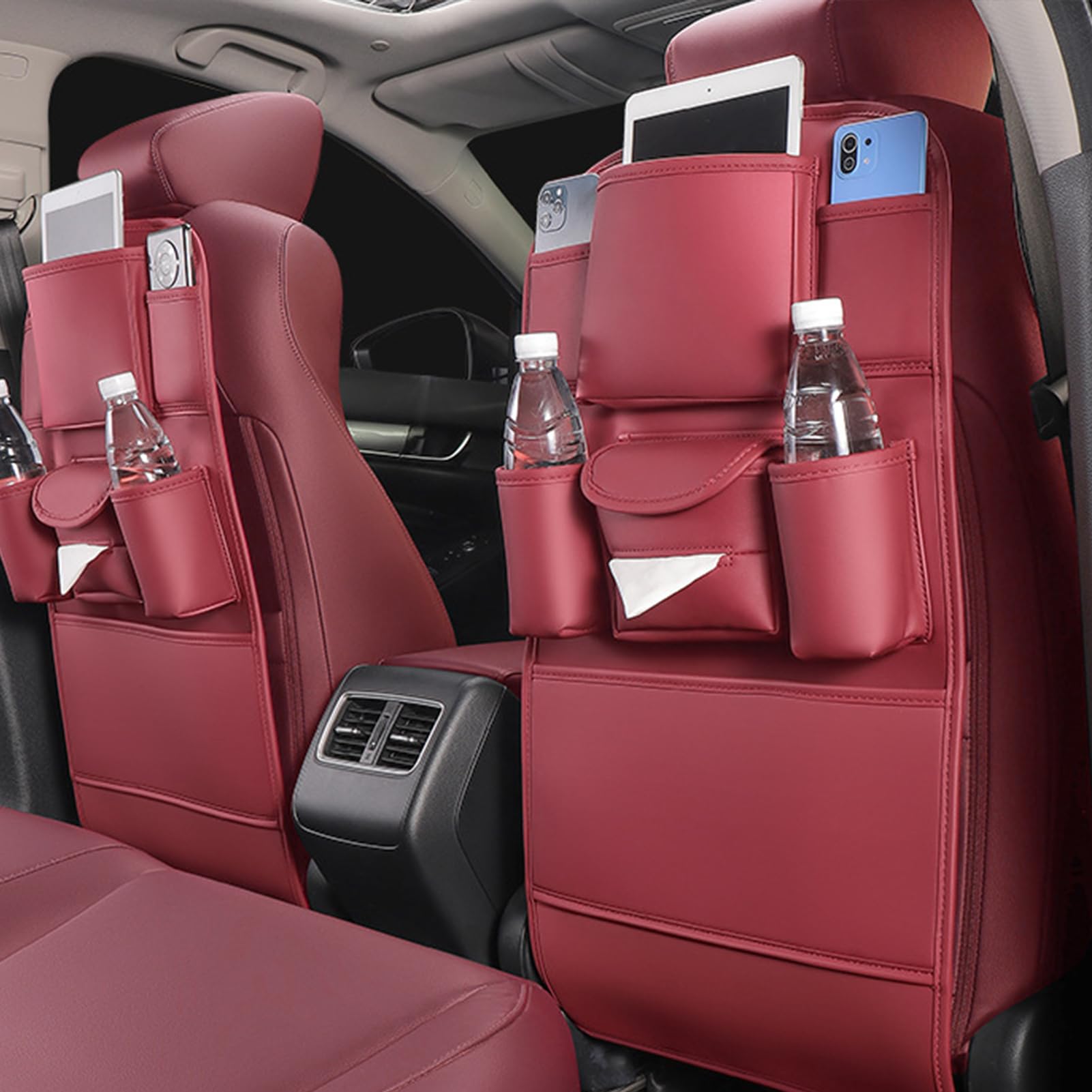 Organizador de Asiento Trasero Bolsillo de Almacenamiento Impermeable | Organizador de Almacenamiento Trasero Para Coche Camioneta SUV Furgoneta Viaje Carretera Camping Trayectos Largos