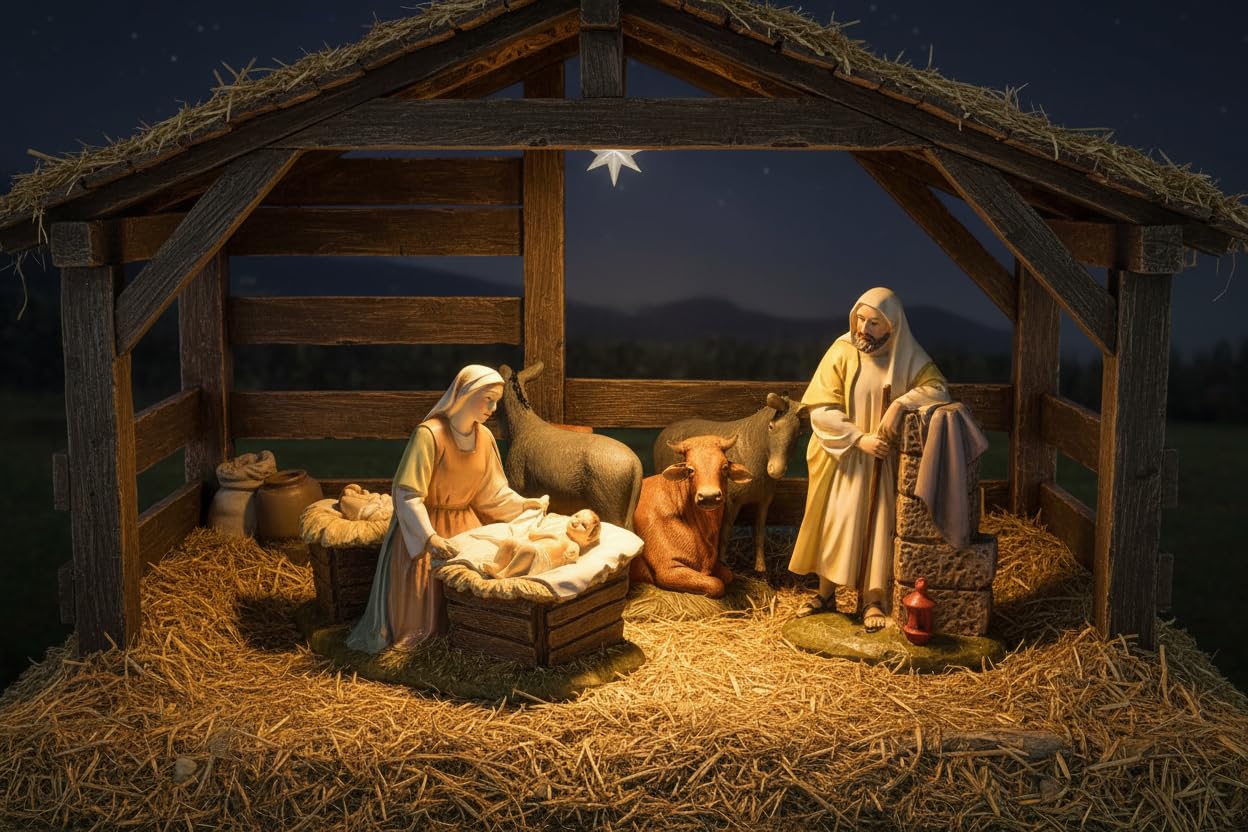 Bertoni Lot de 5 Figurines pour crèche de Noël