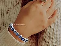 Vista 345 de Amazing Gemstone Pulsera de cristal para mujeres y hombres, pulsera de cristal curativo de protección, pulsera elástica con cuentas de piedras