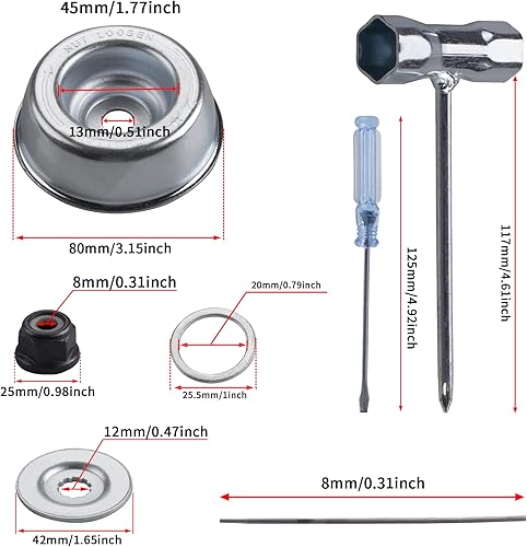 Miniatura 4 de Juego de 2 cuchillas de cepillo de dientes de motosierra redondas de acero al carbono de 9 pulgadas x 20T  Kit adaptador de hoja con 3 limas