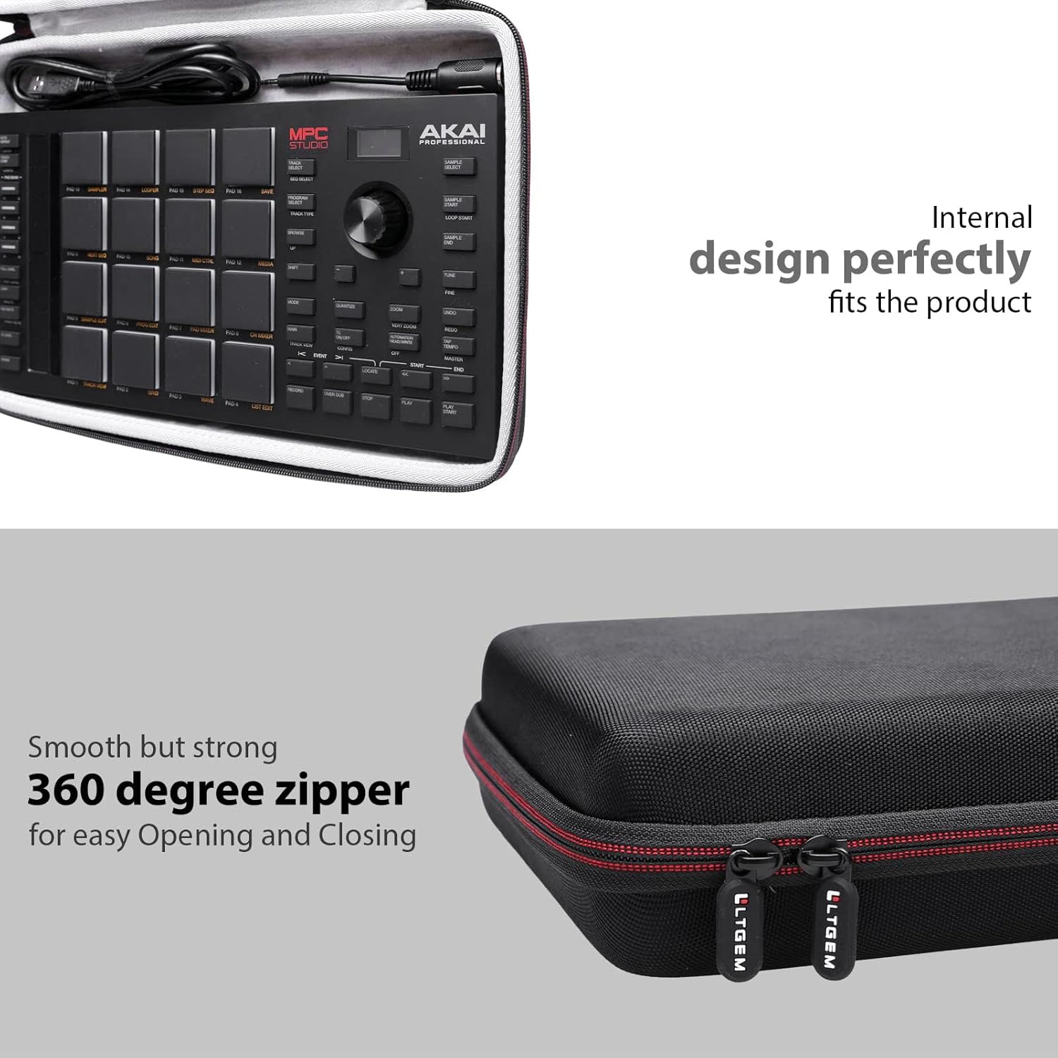 LTGEM Case Compatible with Akai Professional MPC Studio MIDI Controller Beat Maker(Case Only)