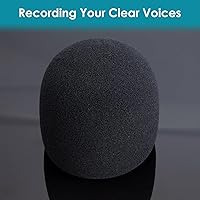 Vista 3 de YOUSHARES 2 piezas de filtro pop Blue Yeti para micrófono Blue Yeti, pantalla de espuma Yeti con gato muerto Blue Yeti cubierta de micrófono