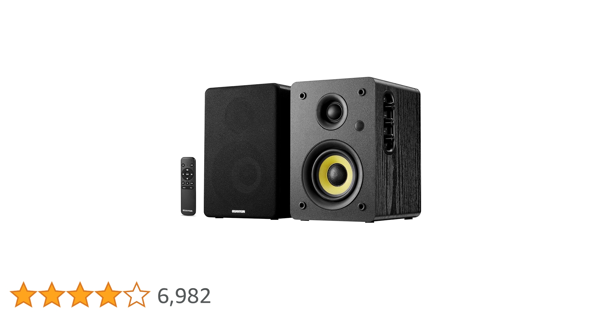 スピーカー・ウーファー Sanyun SW206 80 W Amazon.co.jp: Sanyun SW206 4インチ HiFi ブックシェルフ