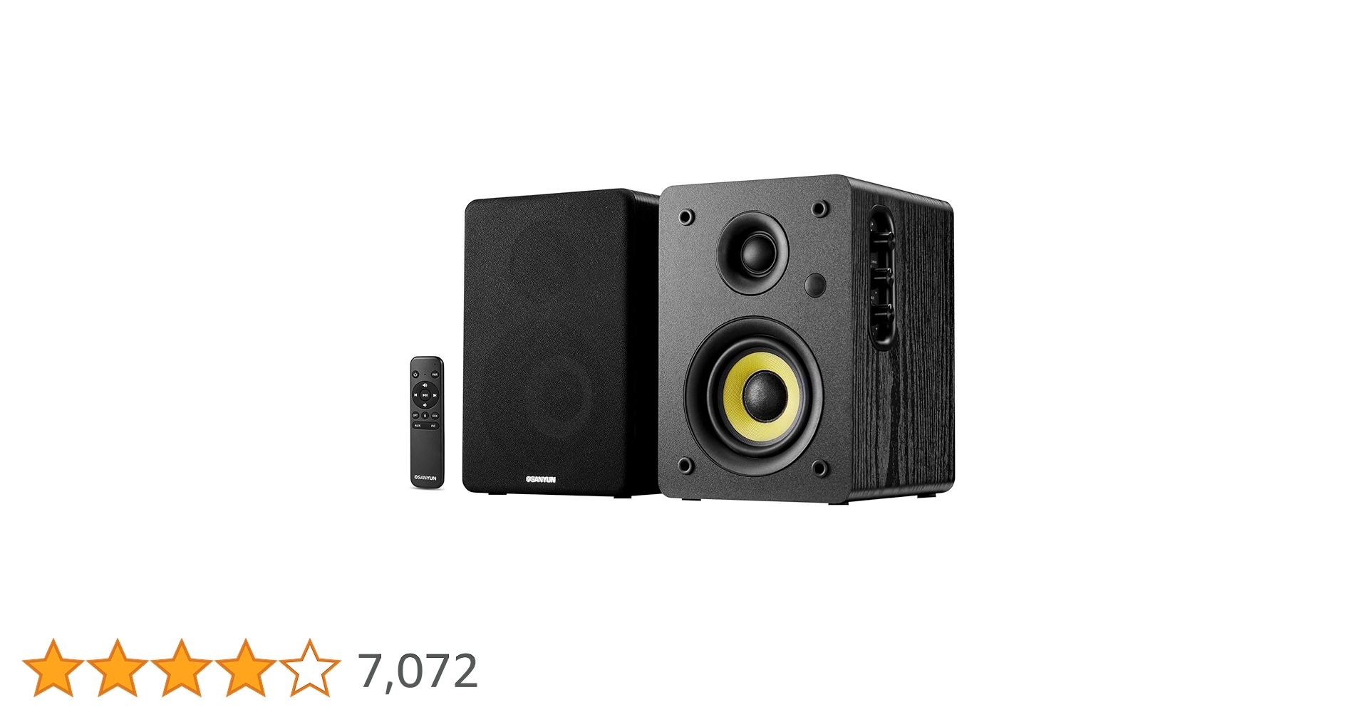 スピーカー・ウーファー Sanyun SW206 80 W Sanyun SW206 80 Wアクティブデュアルモード本棚スピーカ、4