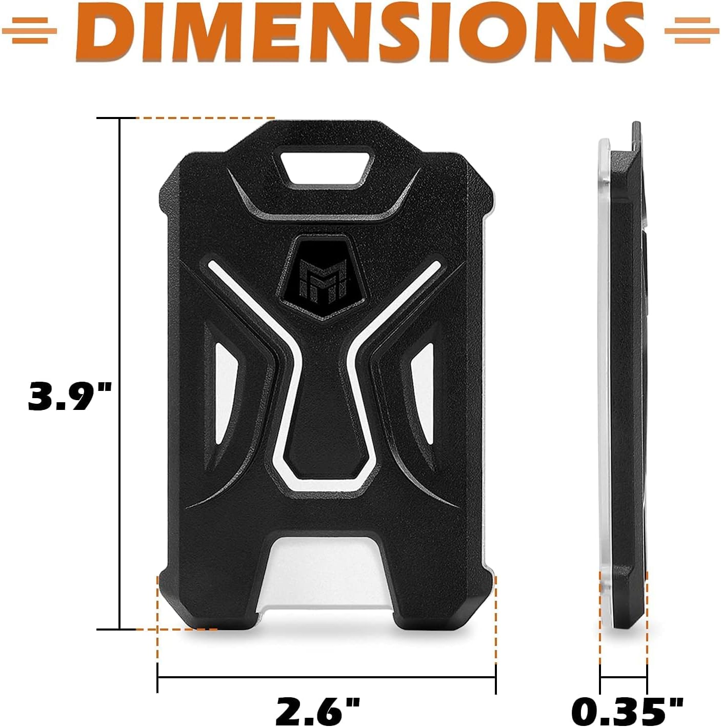 Heavy Duty Badge Holder, Vertical /Polycarbonate ID Card Holder, Credit Card Holder Wallet Holds 5 Cards, Black : Office Products