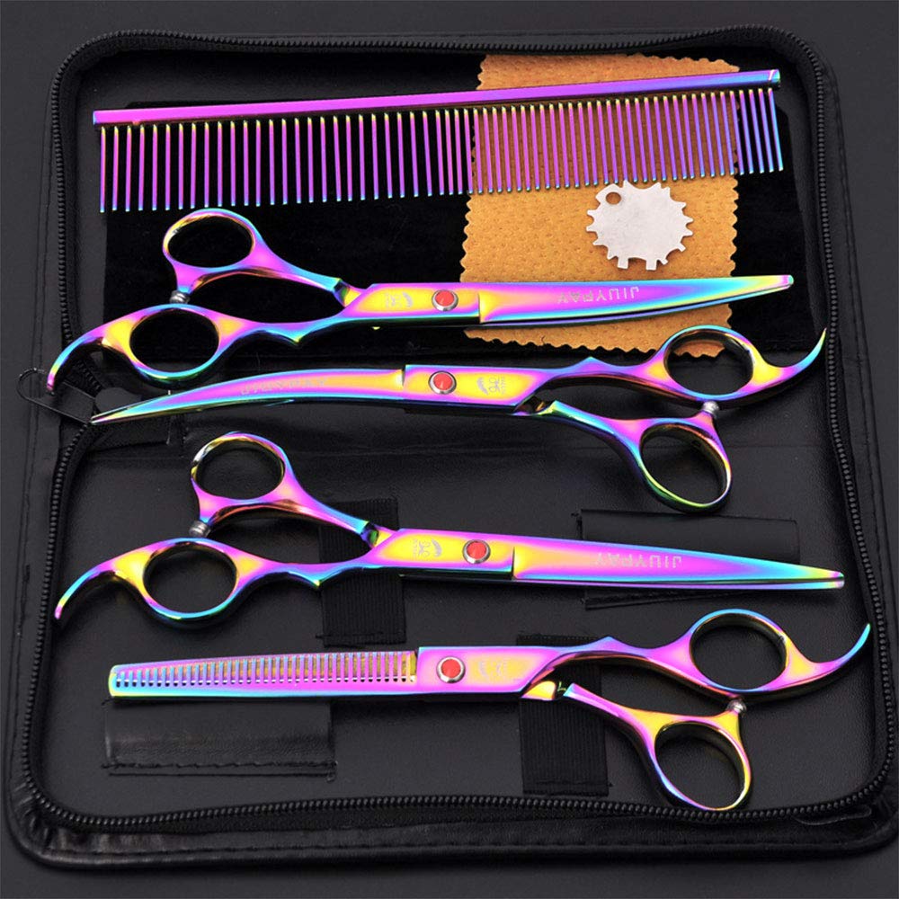 Amazon | vanessasa_JPトリミングシザー ペットトリミング ハサミ 7点