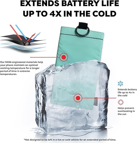 Miniatura 16 de PHOOZY Funda térmica Apollo II para teléfono con aislamiento para clima frío Extiende la duración de la batería 4 veces Accesorios de esquí