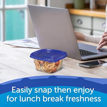 Ziploc Food Storage Meal Prep Containers Reusable for Kitchen Organization, Smart Snap Technology, Dishwasher Safe, Mini Square, 8 Count