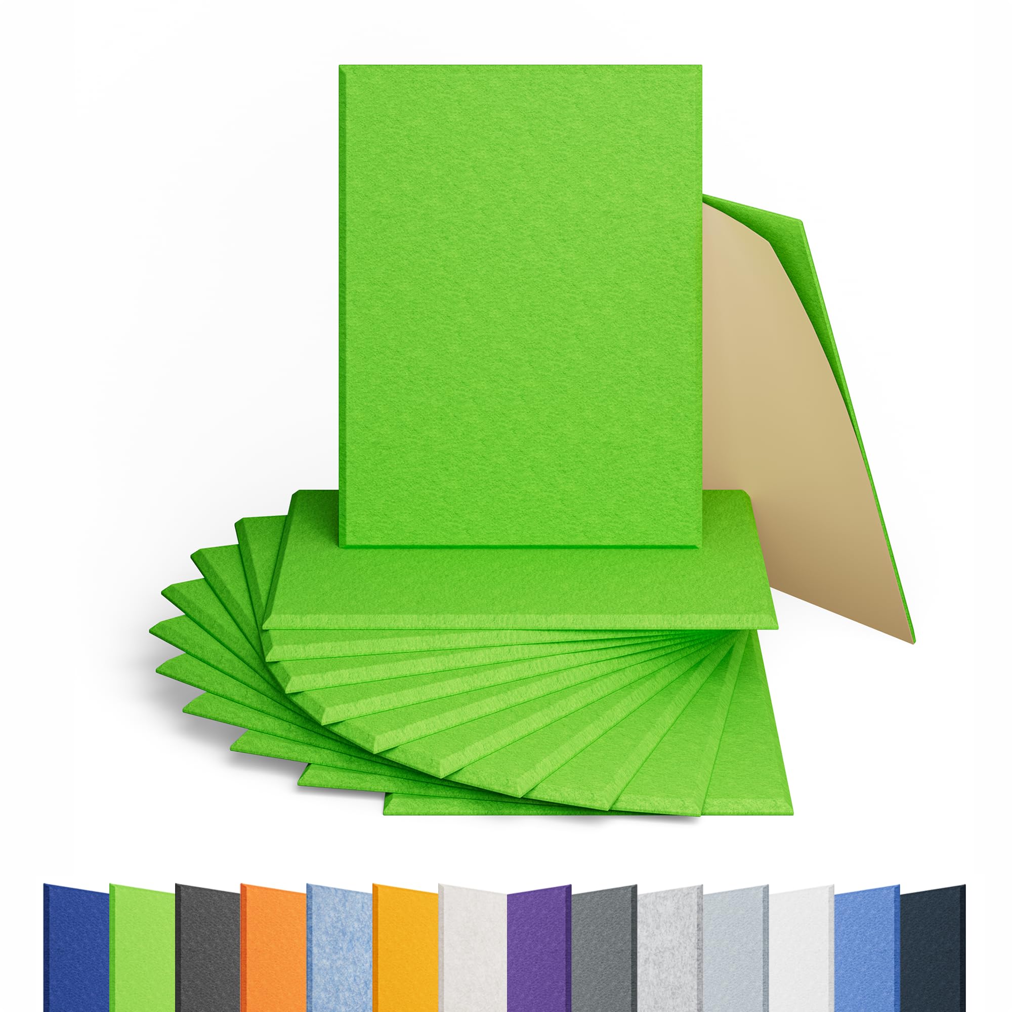 12 Pack Rectangle Acoustic Panels Self Adhesive Sound Proof Foam