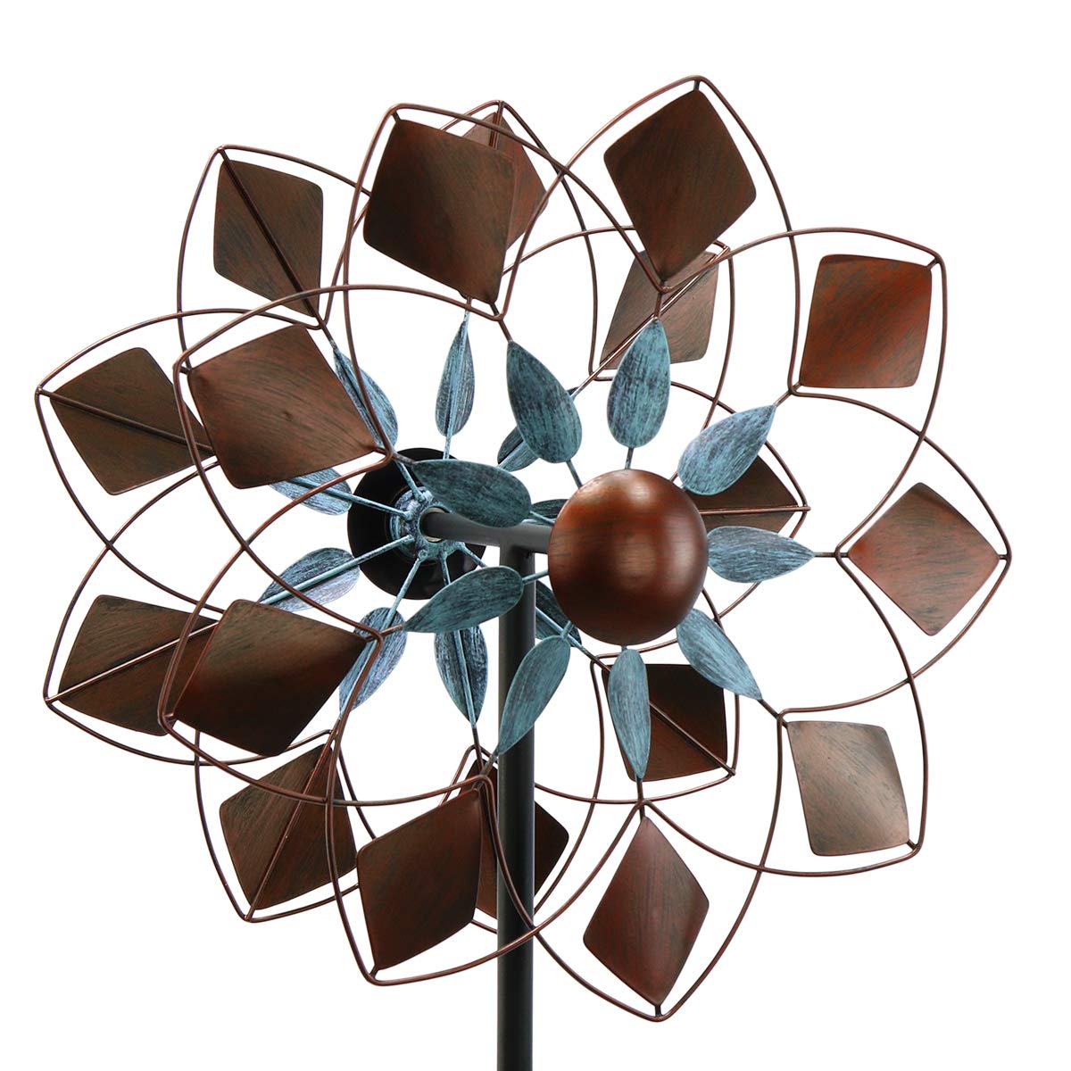 Buy Wind Spinners with Stable Stake Metal Garden Spinner with