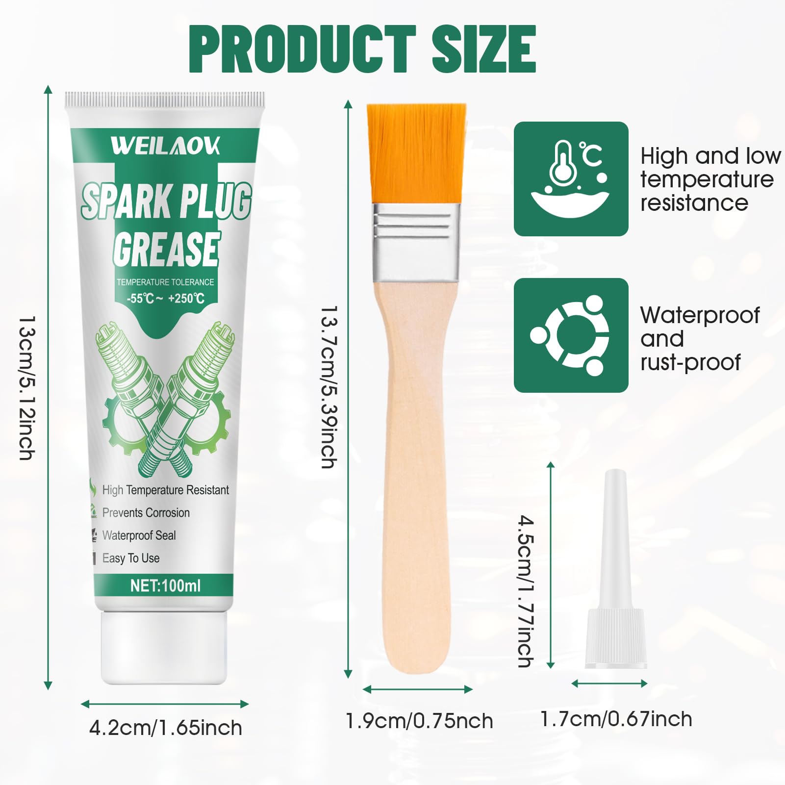 Grasso, Grasso al Silicone, grasso per Candele, grassos Isolante per Candele Adatto per Parti ad Alta Tensione Come Candele di Automobile per candelette, ecc, 80g