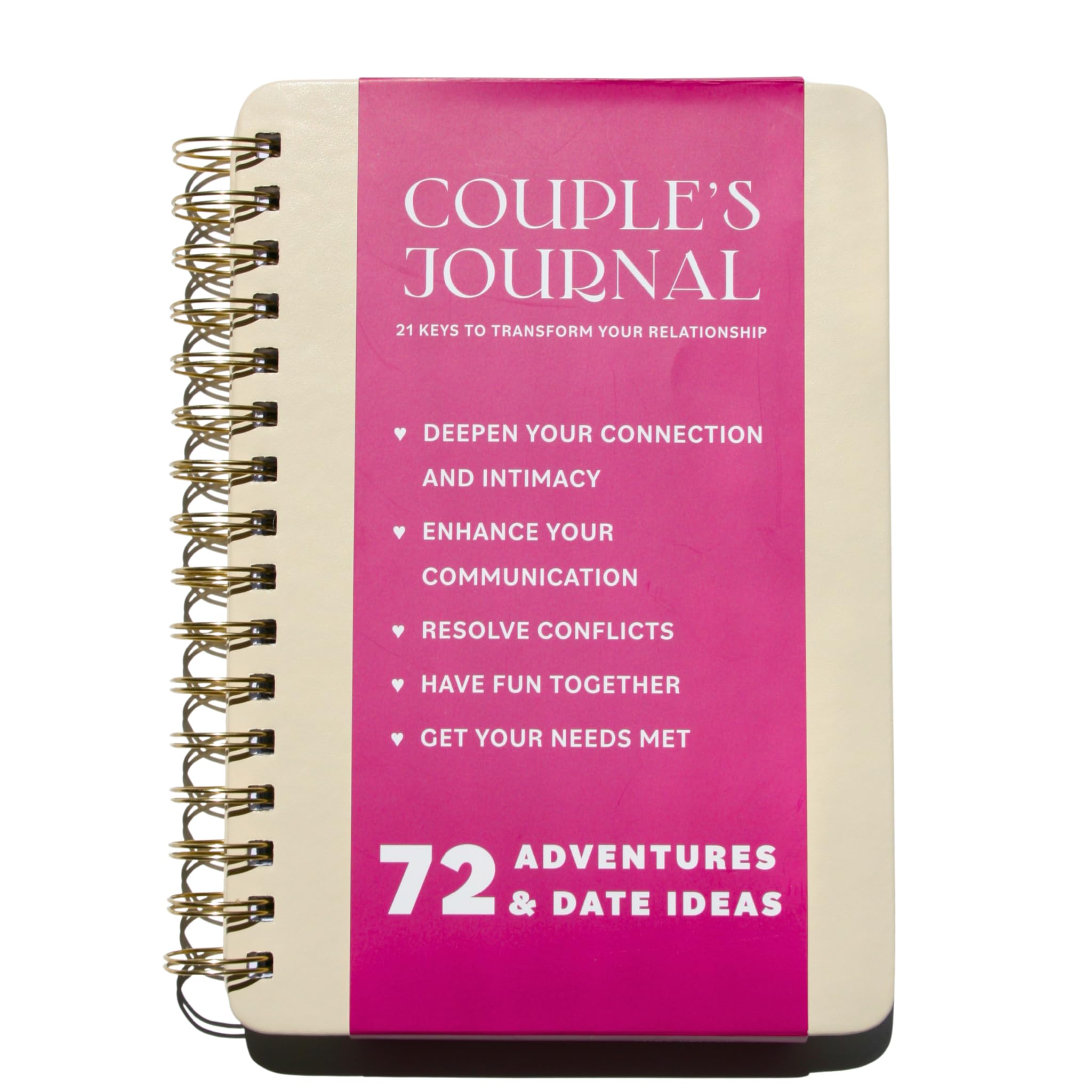 Couples Journal: 21 Ways to Grow Your Love, Relationship & Marriage, Therapy Workbook, 72 Date Night Activities, Improve Couple Communication &