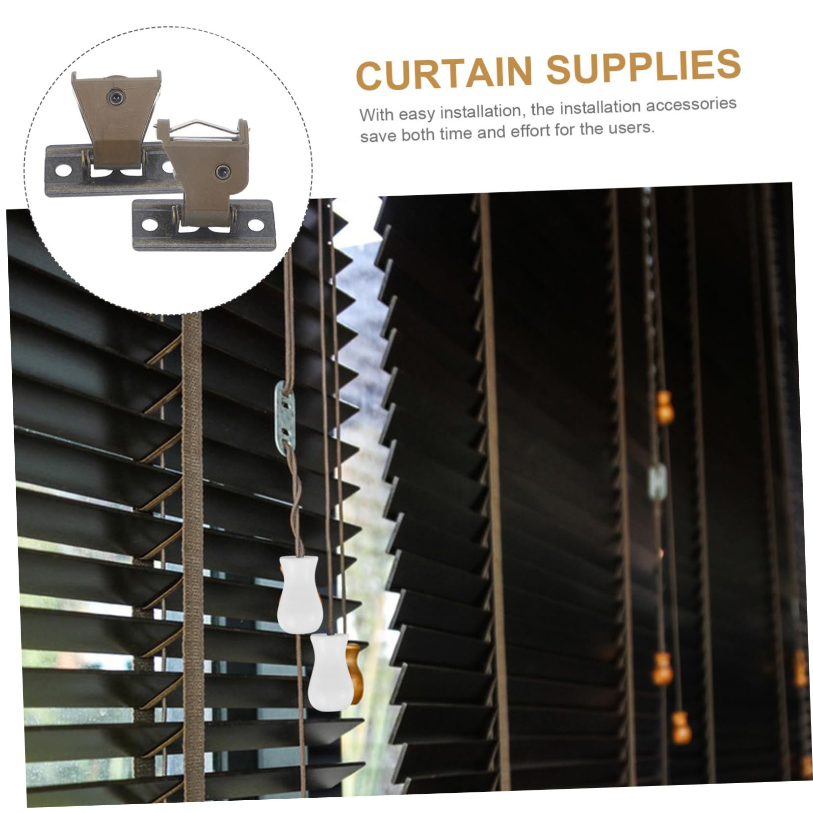 PRETYZOOM 1 Set Household Curtain Accessories Controller for Roller Blinds Includes Cord Pulleys and Easy to Install for Personal and Professional Use