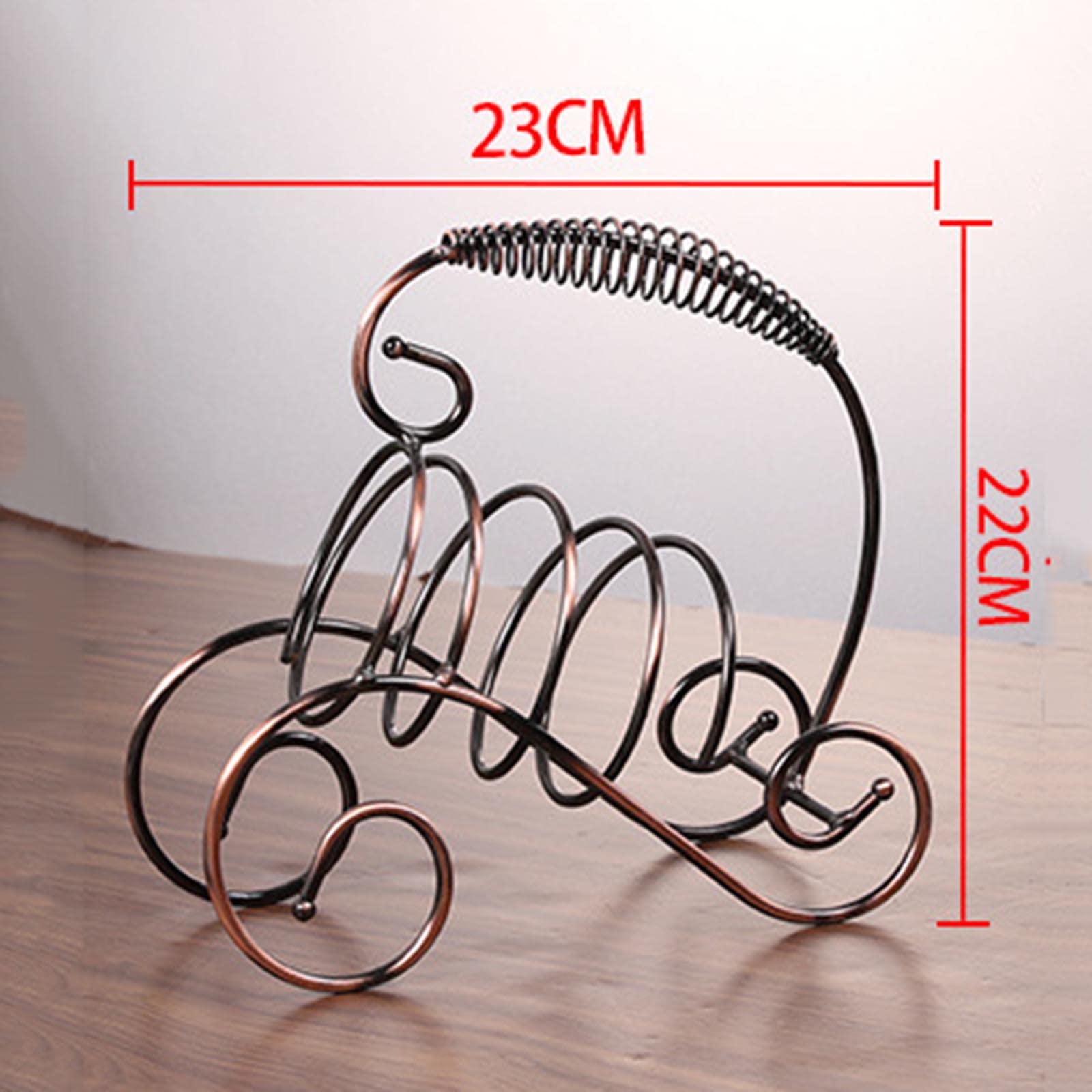 Botelleros Y Armarios Para Vino Botellero Madera Metal Dia De La Madre Regalo Madre Estante De Artesanía Estilo Europeo Adorno Hierro Forjado Base Sólida Fuerte Capacidad Carga (23x10x22cm,brown)