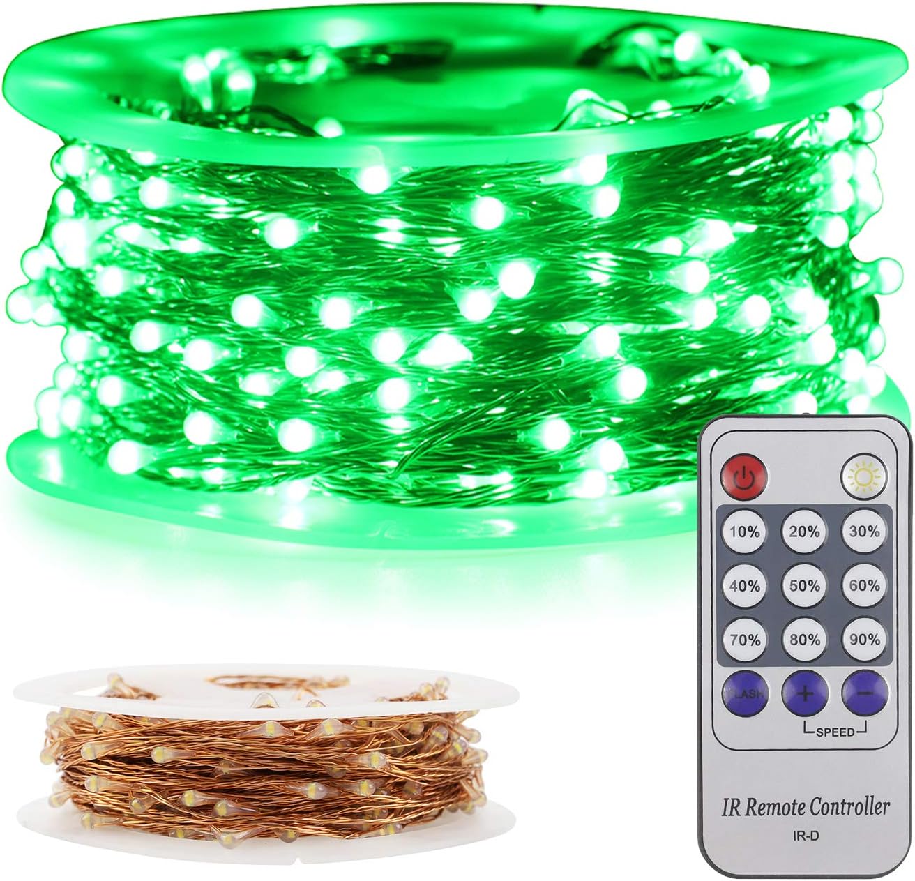ER CHEN LED String Lights Plug in, 99ft with 300 LEDs Fairy