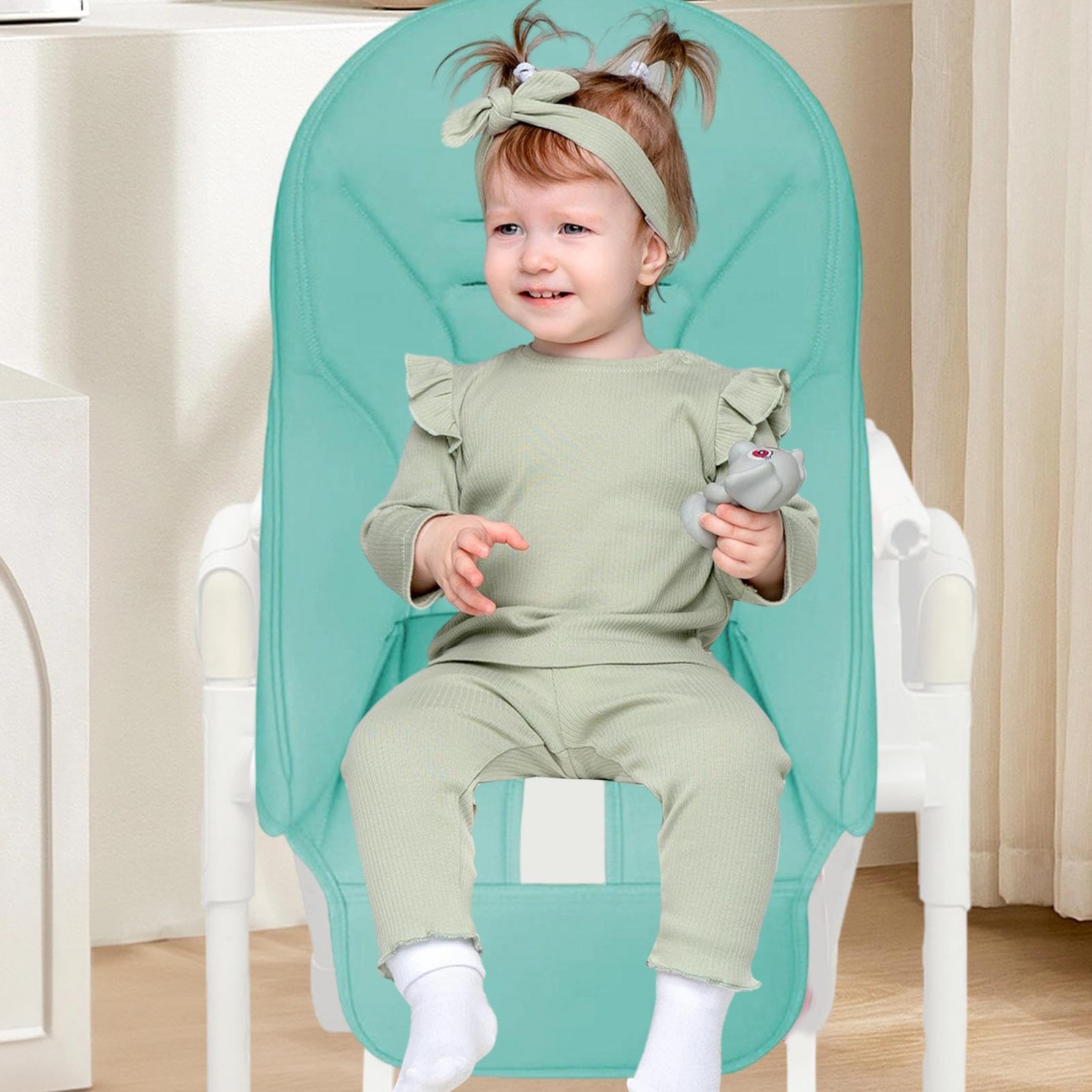 Housse de Chaise Haute pour bébé - Coussin de Chaise Haute de Rechange pour Chaise Haute Perego - Respirant - Multifonctionnel