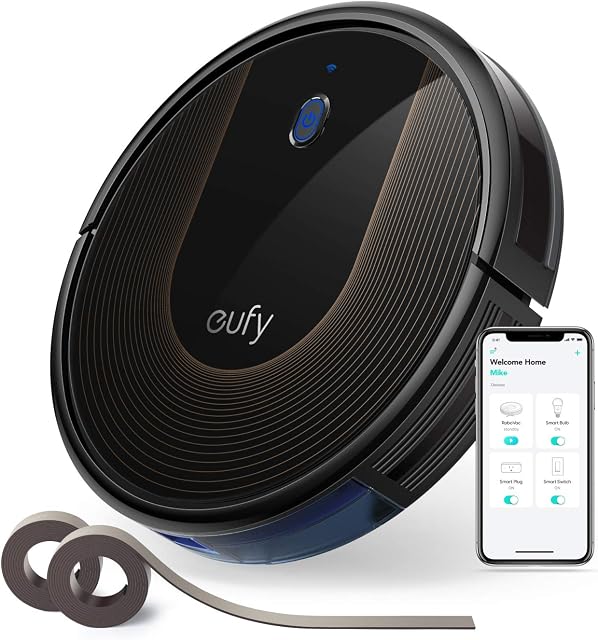 eufy by anker RoboVac 30C Robot Vacuum Cleaner, BoostIQ, Wi-Fi, Super-Thin, 1500Pa Suction, Boundary Strips Included, Quiet, Self-Charging Robotic Vacuum, Cleans Hard Floors to Medium-Pile Carpets