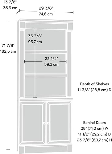 Miniatura 7 de Sauder Biblioteca Palladia con puertas acabado de roble viento