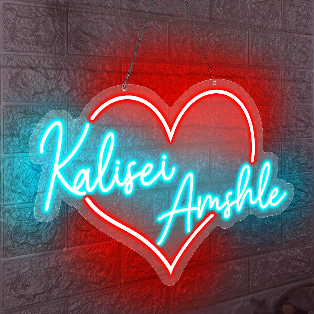 Nombre De Pareja Personalizado Corazón Luz De Neón Led Para El Día De San Valentín, Nombre Personalizado Del Amante Letra Corazón Letrero De Neón, Aniversario Boda Regalo De Neón Para Novio Novia