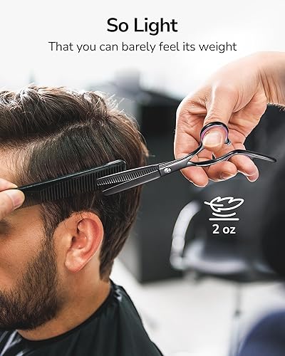 Miniatura 41 de Tijeras para adelgazar el cabello, tijeras de corte de dientes, peluquero profesional, peluquería ULG para peluquería texturizadora, borde