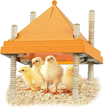 Brooder Plate for Chicks,10" x 10" Heat Plate for Chicks with Triangular Cone Anti-Perch Design