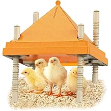 Brooder Plate for Chicks,10" x 10" Heat Plate for Chicks with Triangular Cone Anti-Perch Design