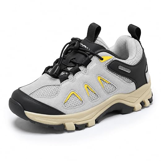 EQW Kids Waterproof Hiking Shoes, Lightweight Outdoor Trail Sneakers for Boys & Girls, Non-Slip Comfortable Walking Shoes