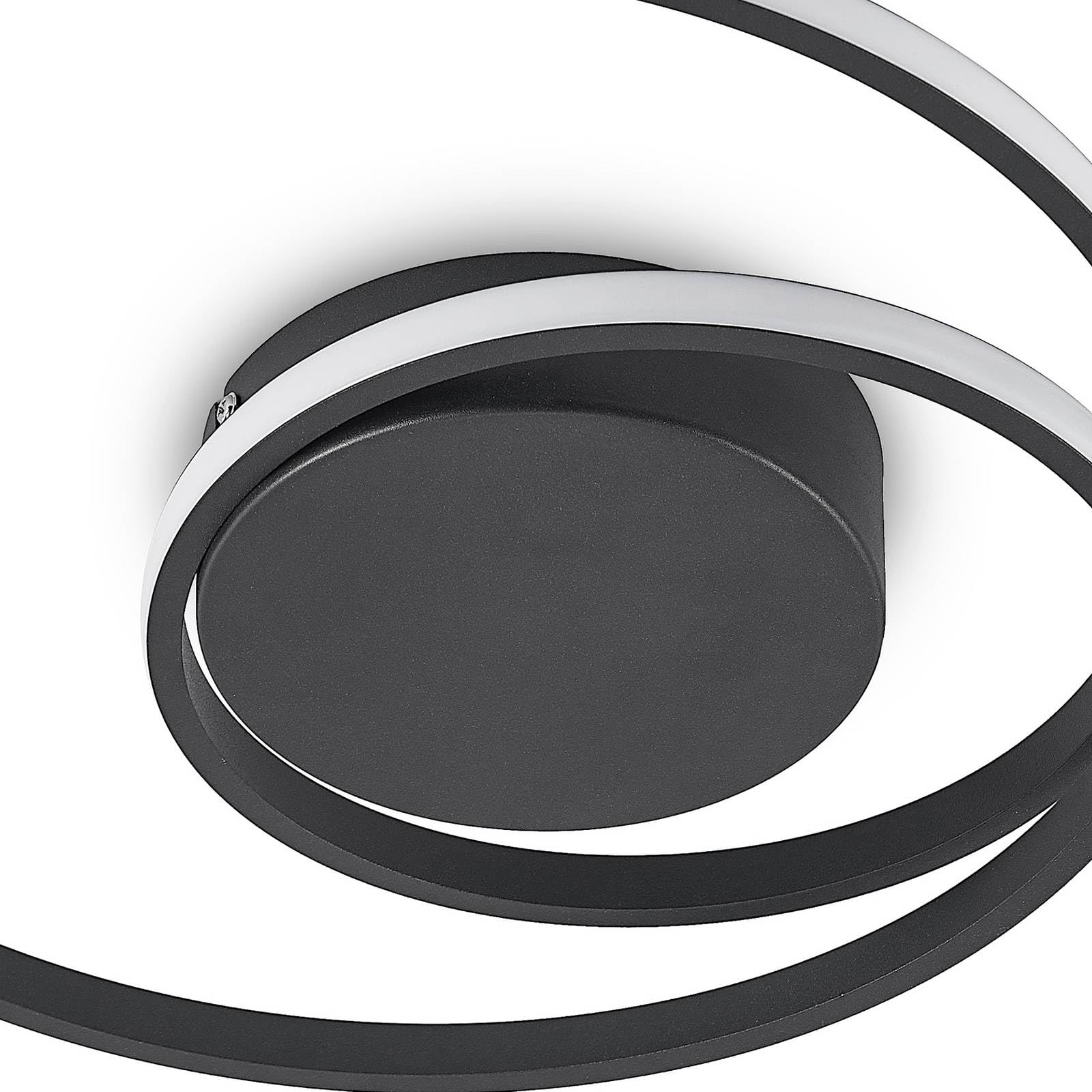 Lindby LED Deckenleuchte Youna dimmbar (Modern) in Schwarz aus Metall (1 flammig,) - Lampe Deckenlampe Wohnzimmerleuchte