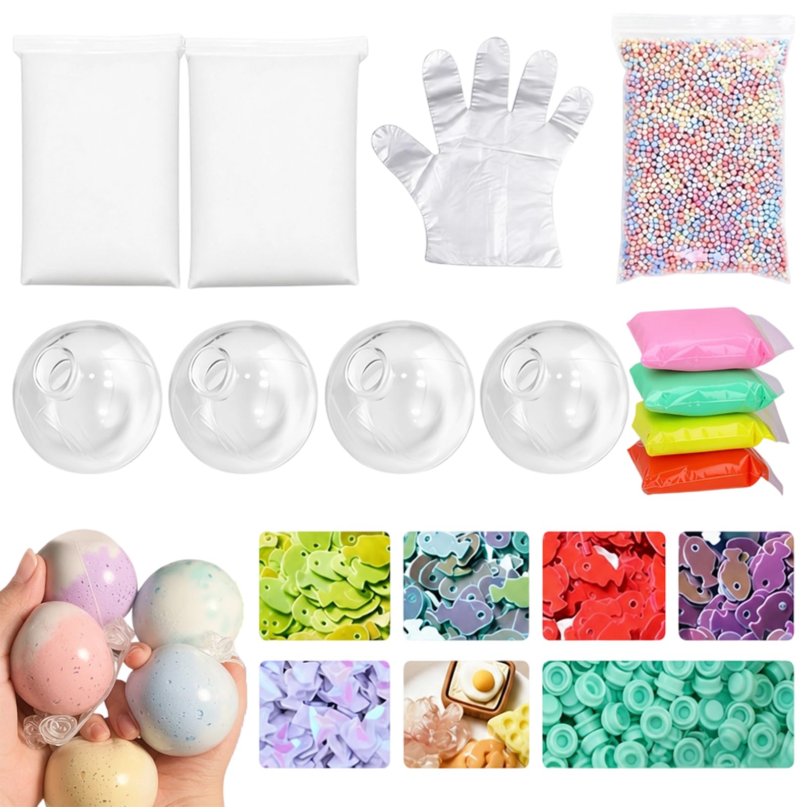 Squishy Skins, 19PCS DIY Craft Set for Desk Decor, Textured Material for Creative Projects, Versatile Squishy Skin Crafting Kit