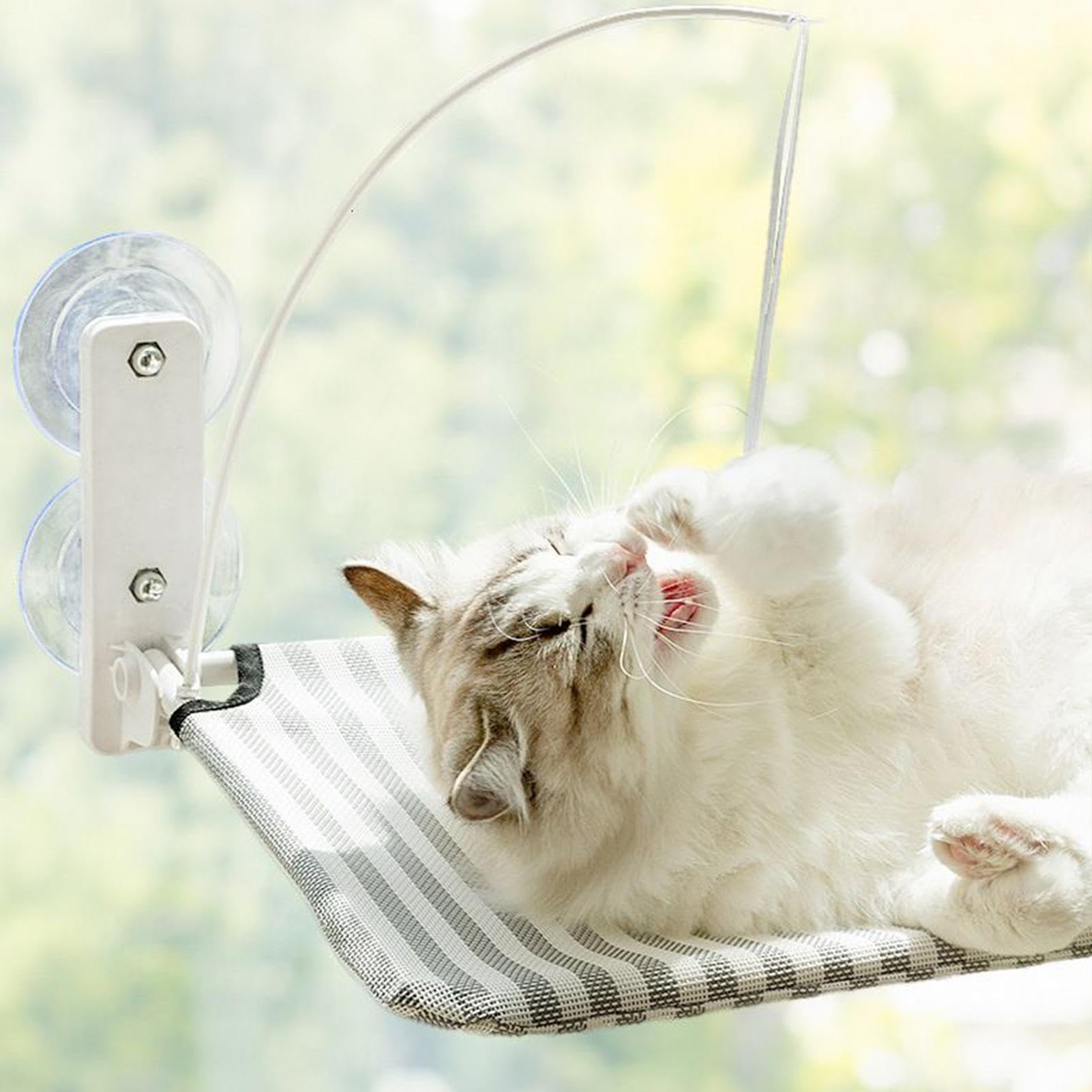 Katzenhängematte Fürs | Tragbarer, Bequemer Fensterplatz Für Katzen | Kabellose Liege Mit Integriertem Kissen Für Katzenbett, Balkon, Zimmer, Terrazza Und Garten