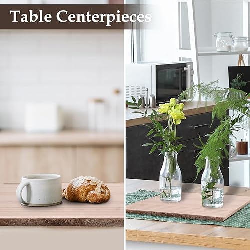 Miniatura 7 de Caydo 2 tablones rectangulares de madera de 13 pulgadas con borde vivo para proyectos de quema de madera, pirografía, boda, decoración del hogar