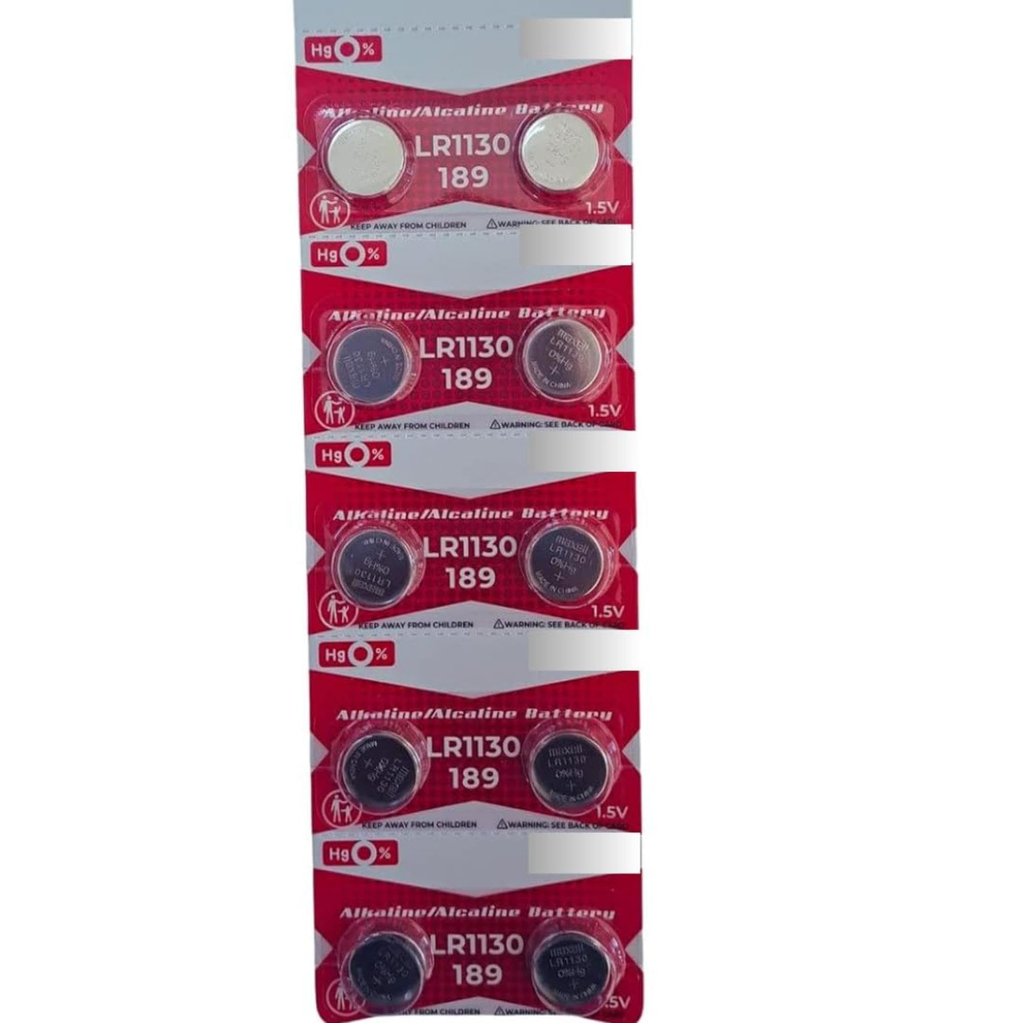 LR1130 AG10 189 1.5V Alkaline Button Cell Batteries-Pack of 5-image-41