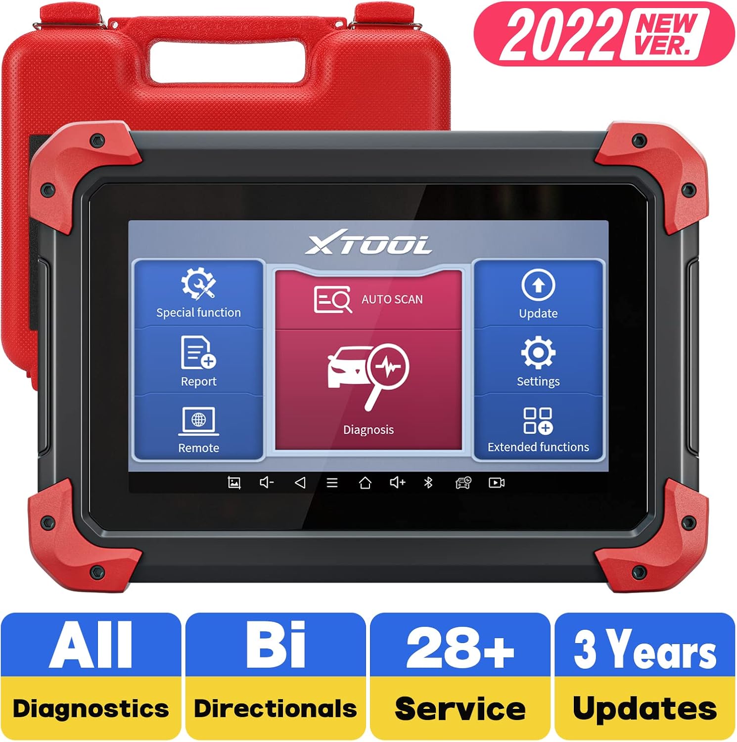 XTOOL D7 Automotive Diagnostic Scan Tool With 3Year Updates, Bi