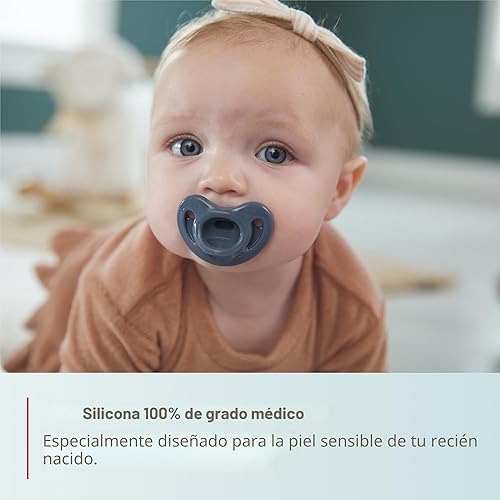 Miniatura 10 de NUK Chupones ortopédicos cómodos de silicona 100%, 0-6 meses, rosa de moda, colección atemporal, 5