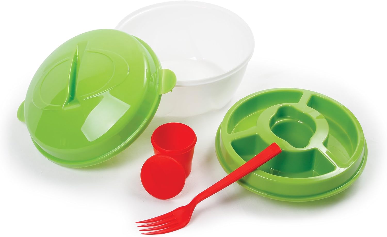 Ideas In Motion on The Go Salad Bowl Set Salad Serving