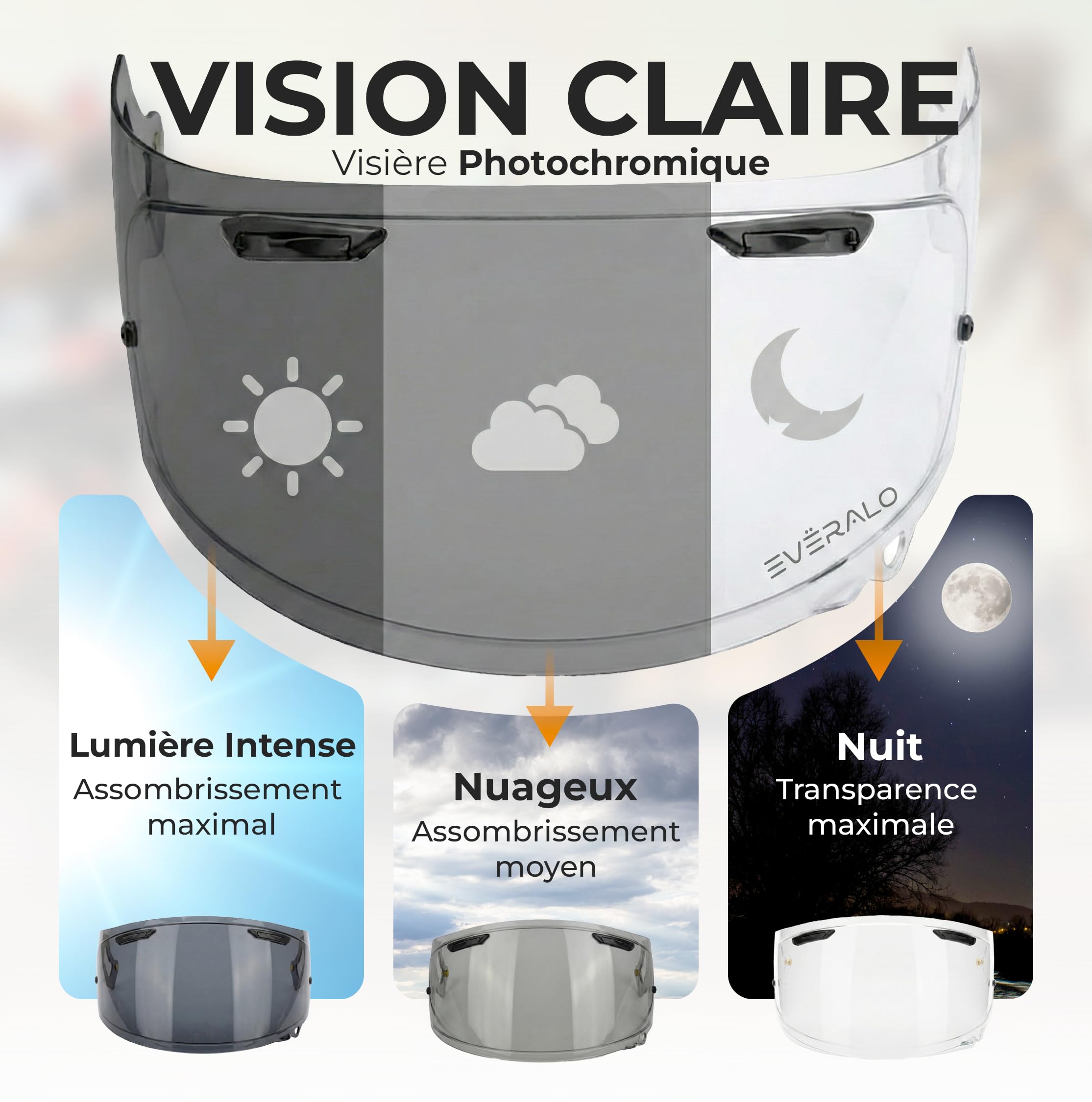 Visière pour Casque Arai Chaser X - Rx7v - Rx7x - Quantic - Vas-v | Écran compatible aussi avec Quantum X - Concept X - Concept Xe - Renegade V - Profile V - Qv Pro - Signet X - Defiant X